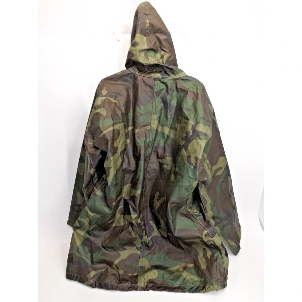 Vietnam Era Military Orc Indus.  Wet Weather Parka Rain Coat & Hood - Small-Med
